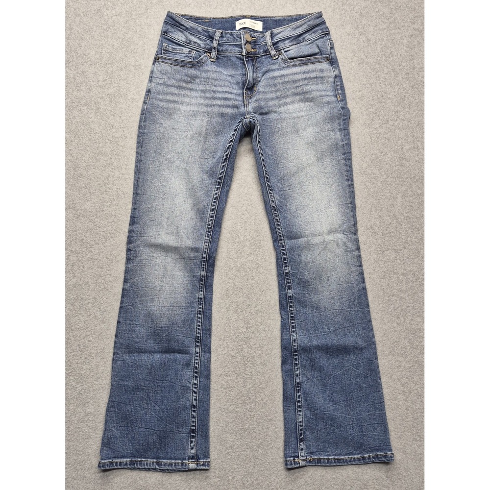 BKE Stella Jeans Womens 27x29.5 Stretch Denim Thick Stitch Medium Wash